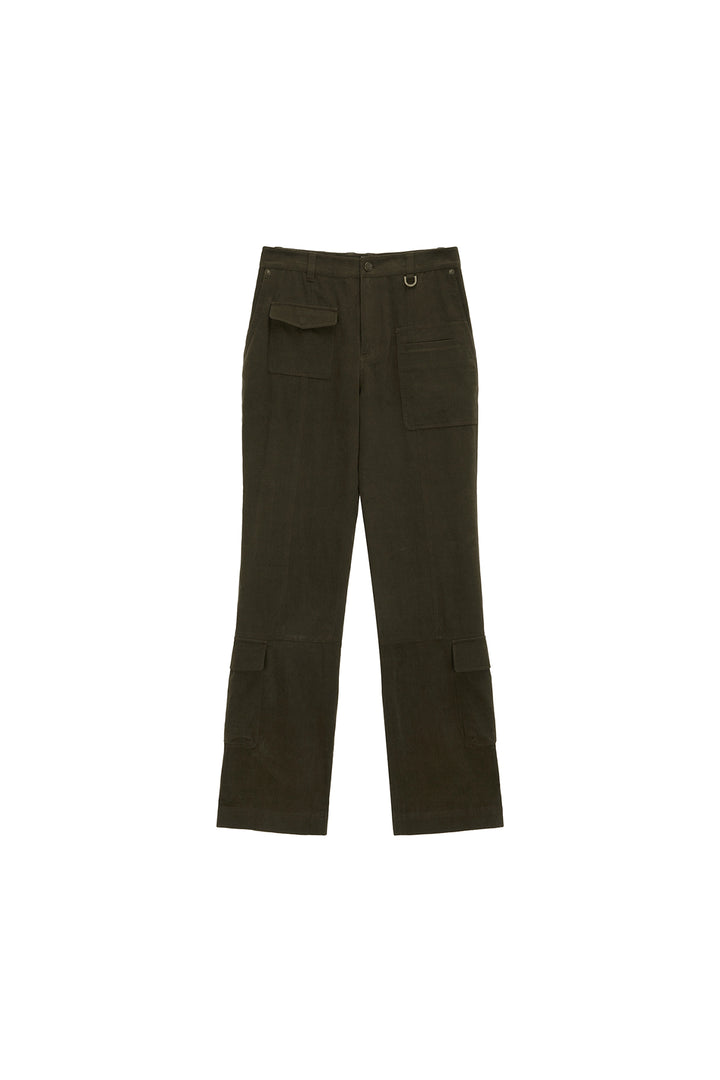 Matinkim Washed Slim Cargo Pants IN Khaki