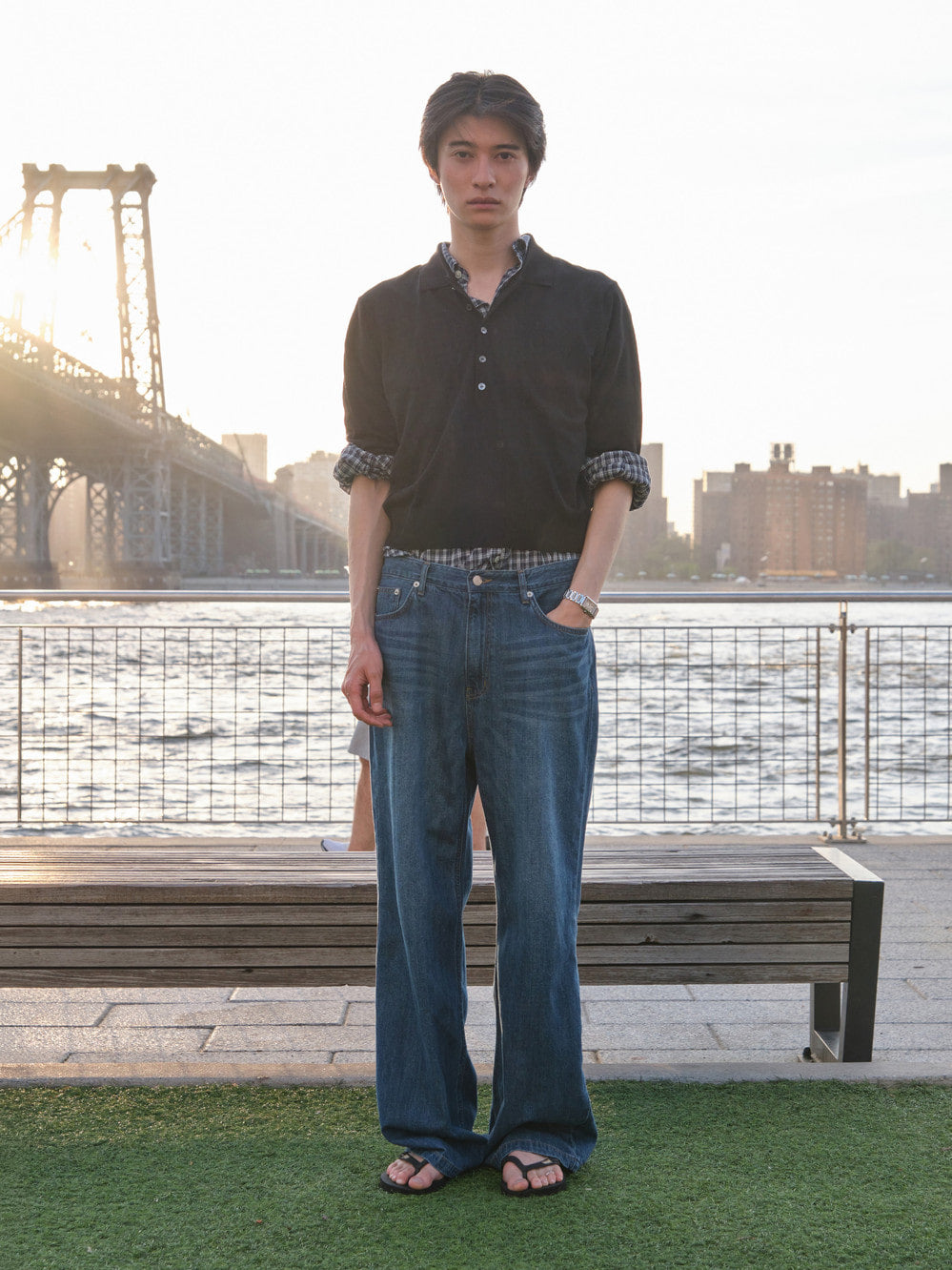 Low Classic Airy Relaxed-Fit Jeans Ocean Blue