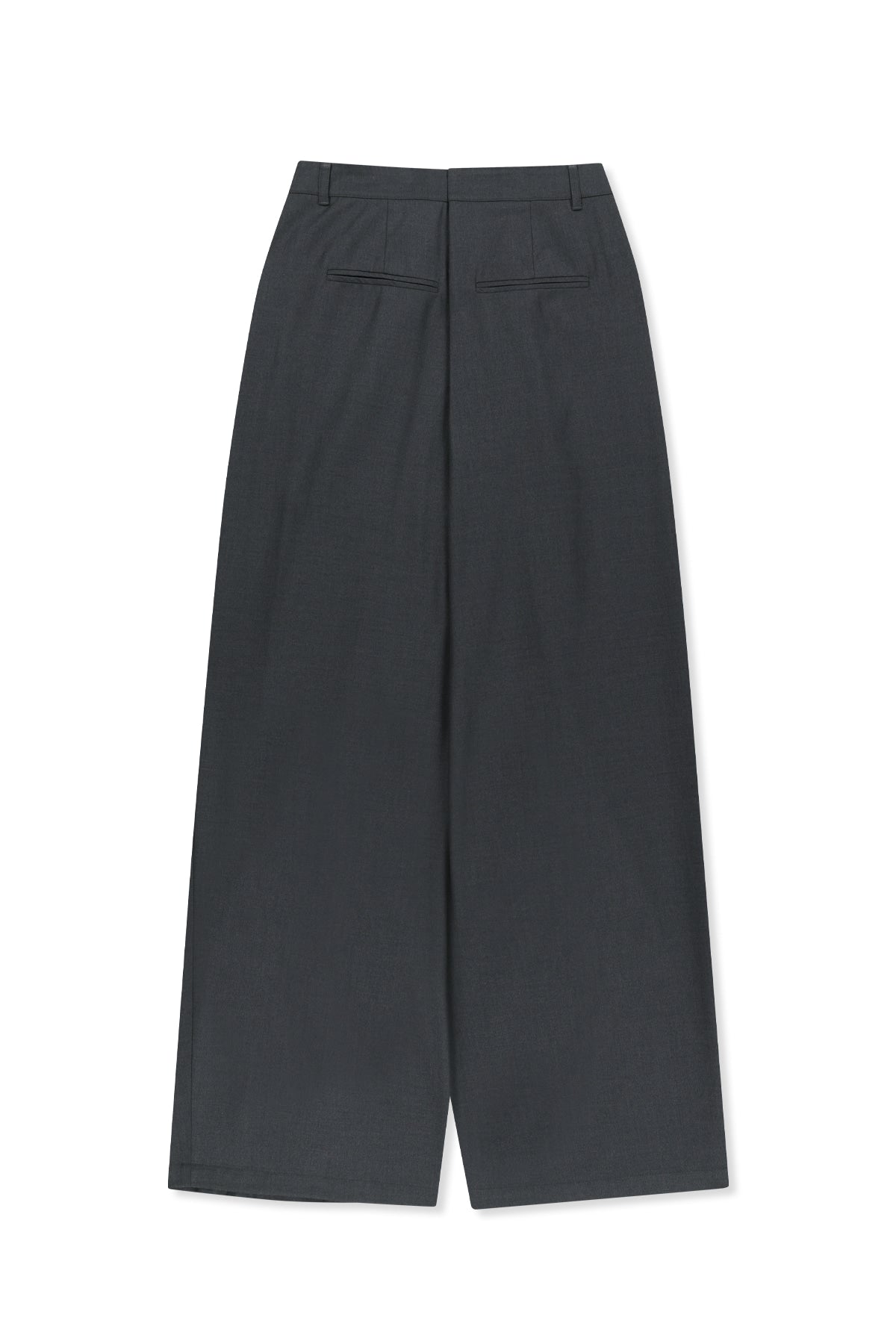 Matinkim Double Pleat Cross Waist Trousers IN Charcoal