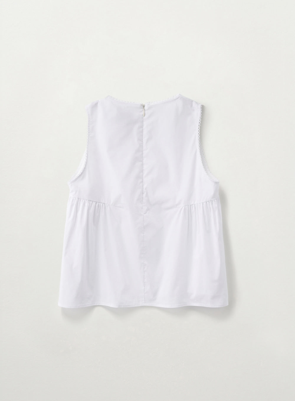 Satur (W) Flare Sleeveless Blouse - White