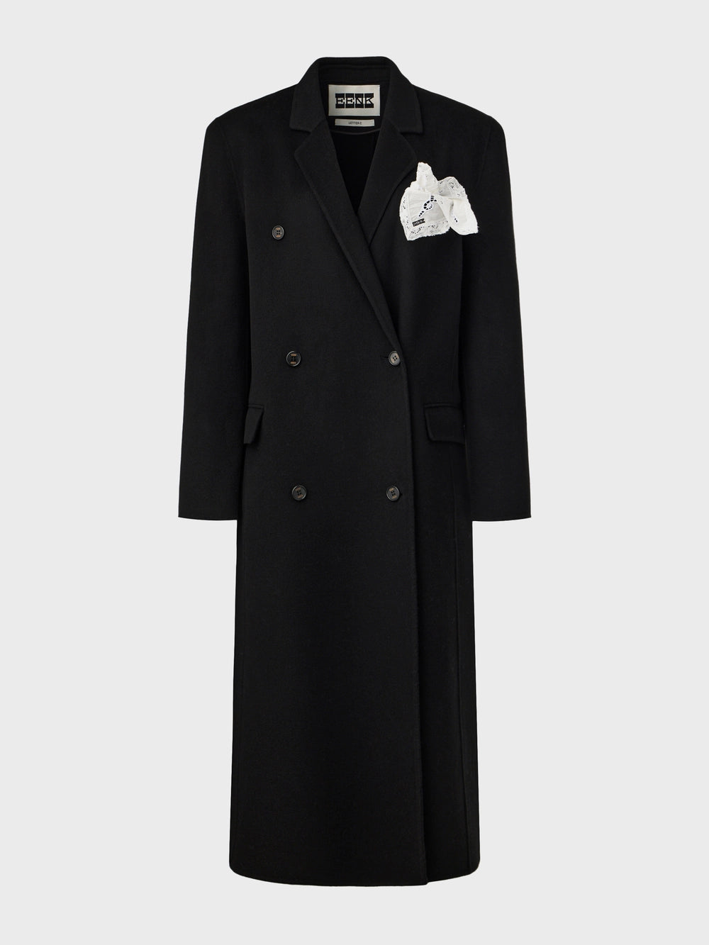 EENK Double-Breasted Tailored Coat - Black