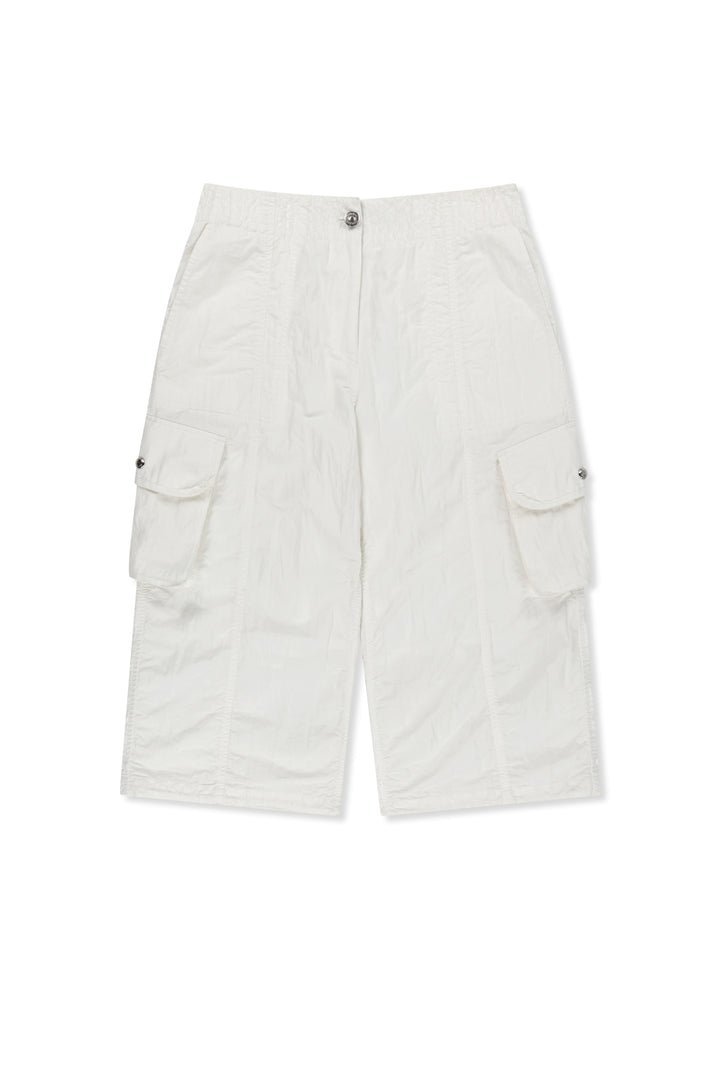 Matinkim Crinkle Capri Pants IN White