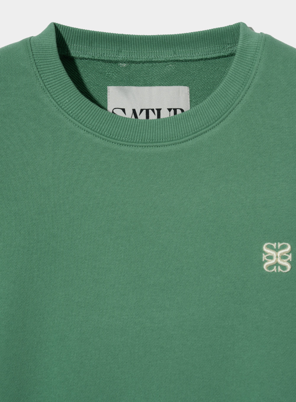 [satur] (W) Loren Classic Logo Basic Sweatshirt - Sage Green