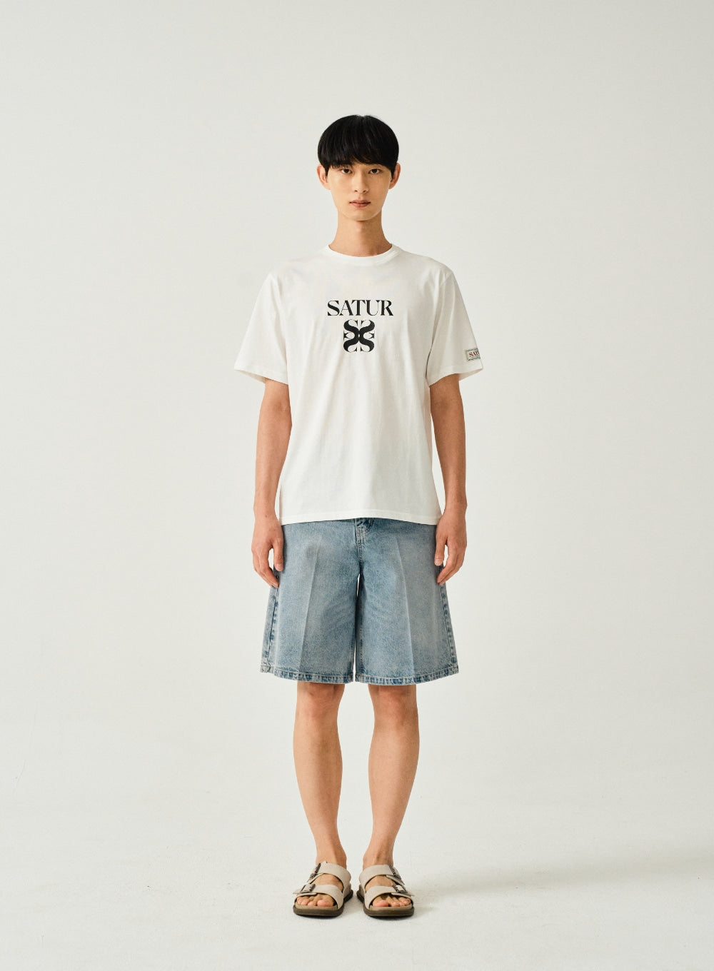[satur] Classic Logo T-shirt - Clean White