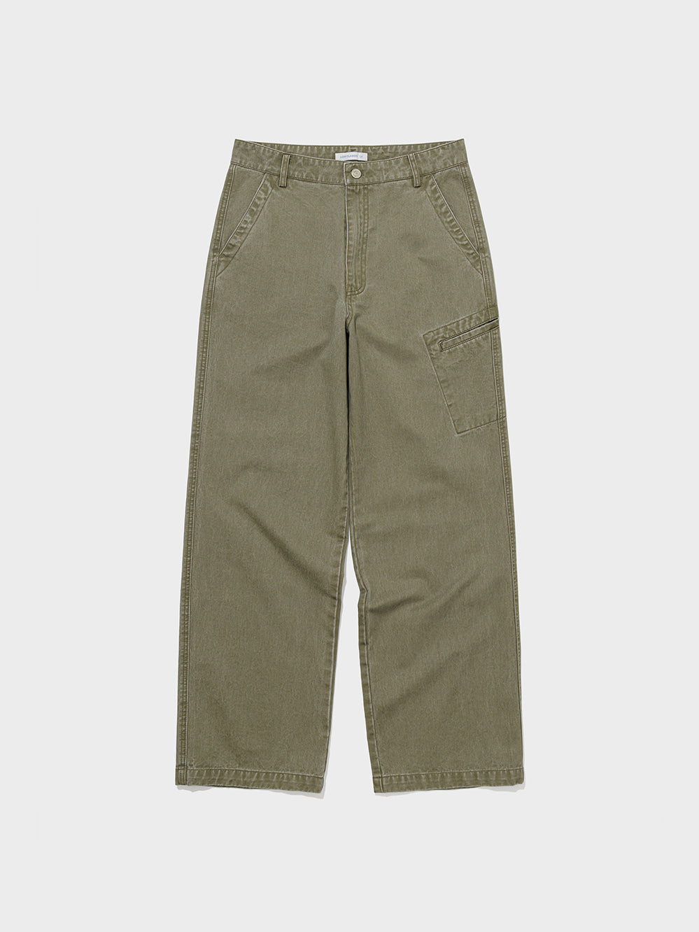 Low Classic Washed Cotton Utility Pants Khaki Grey