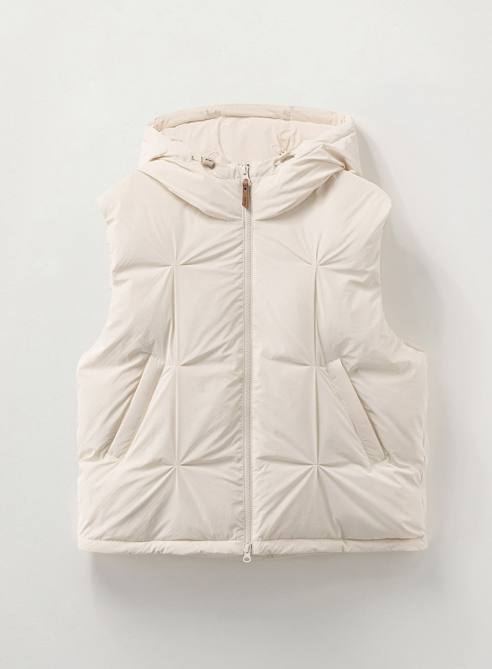 [satur] (W) Orta Hood Padding Vest - Cream
