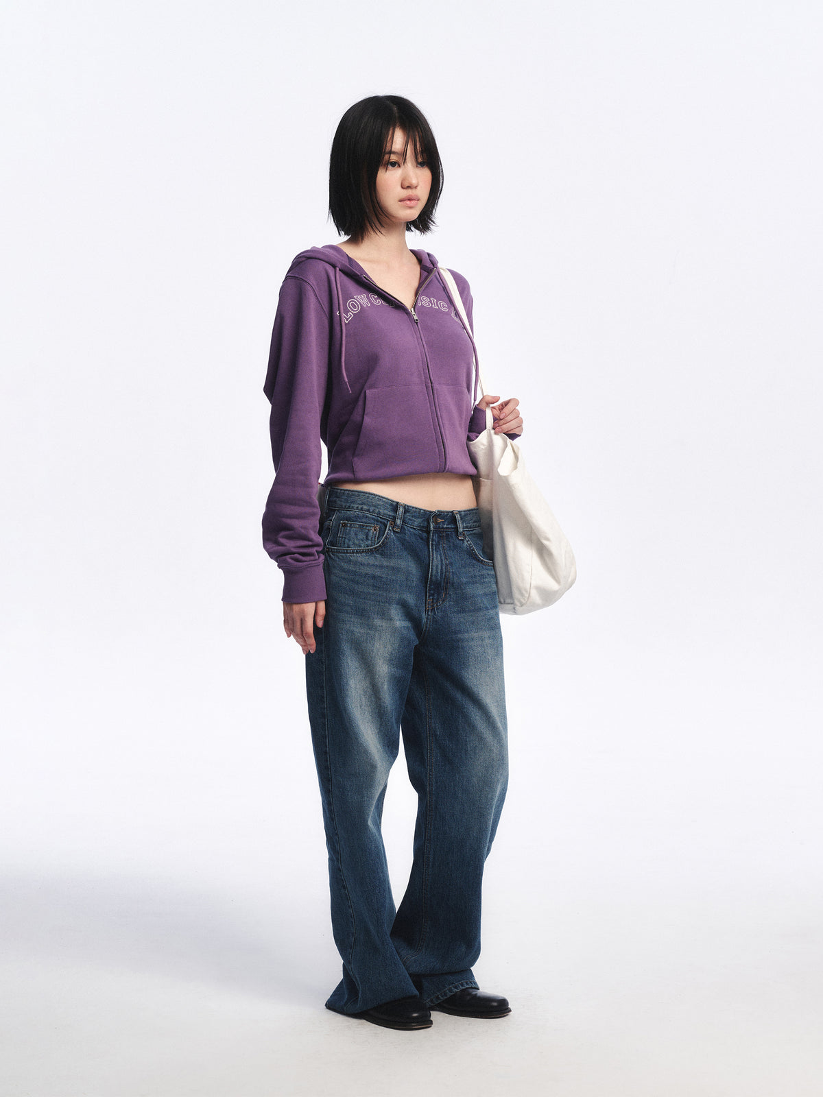 Low Classic Pocket Wide-Leg Jeans Blue