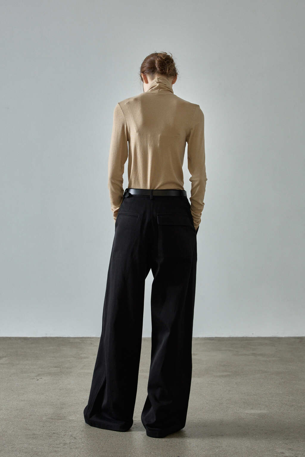 Facade Pattern Relaxed Cotton Pants black