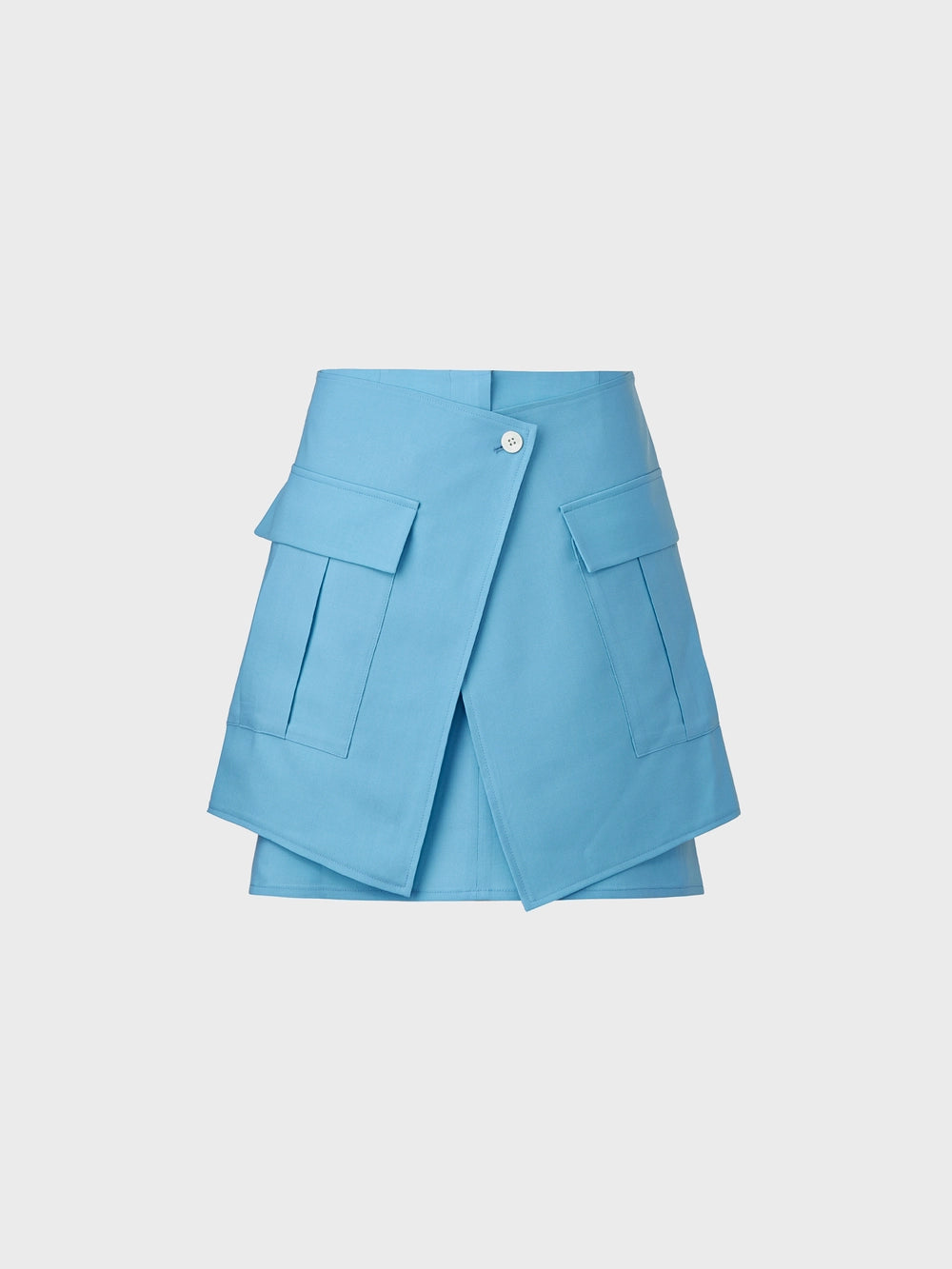 EENK Asymmetrical Pocket Skirt - Light Blue