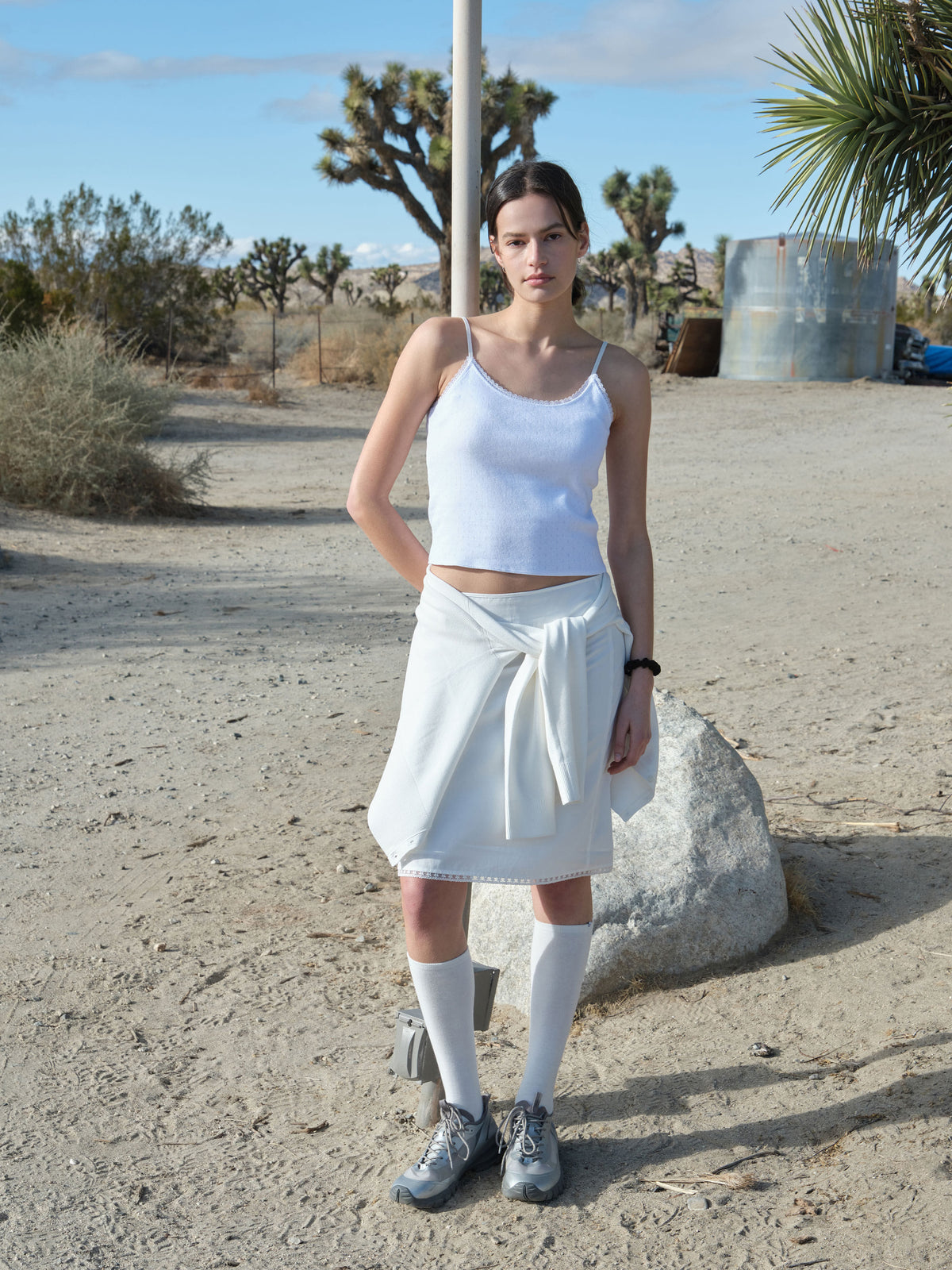 Low Classic Cotton Long Socks Ivory