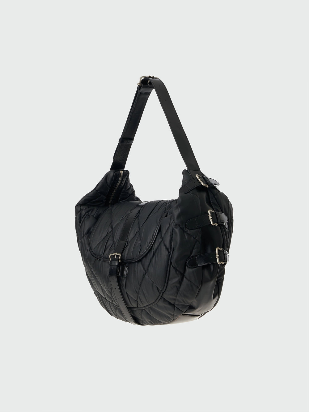 EENK Hind Buckled Hobo Bag - Black