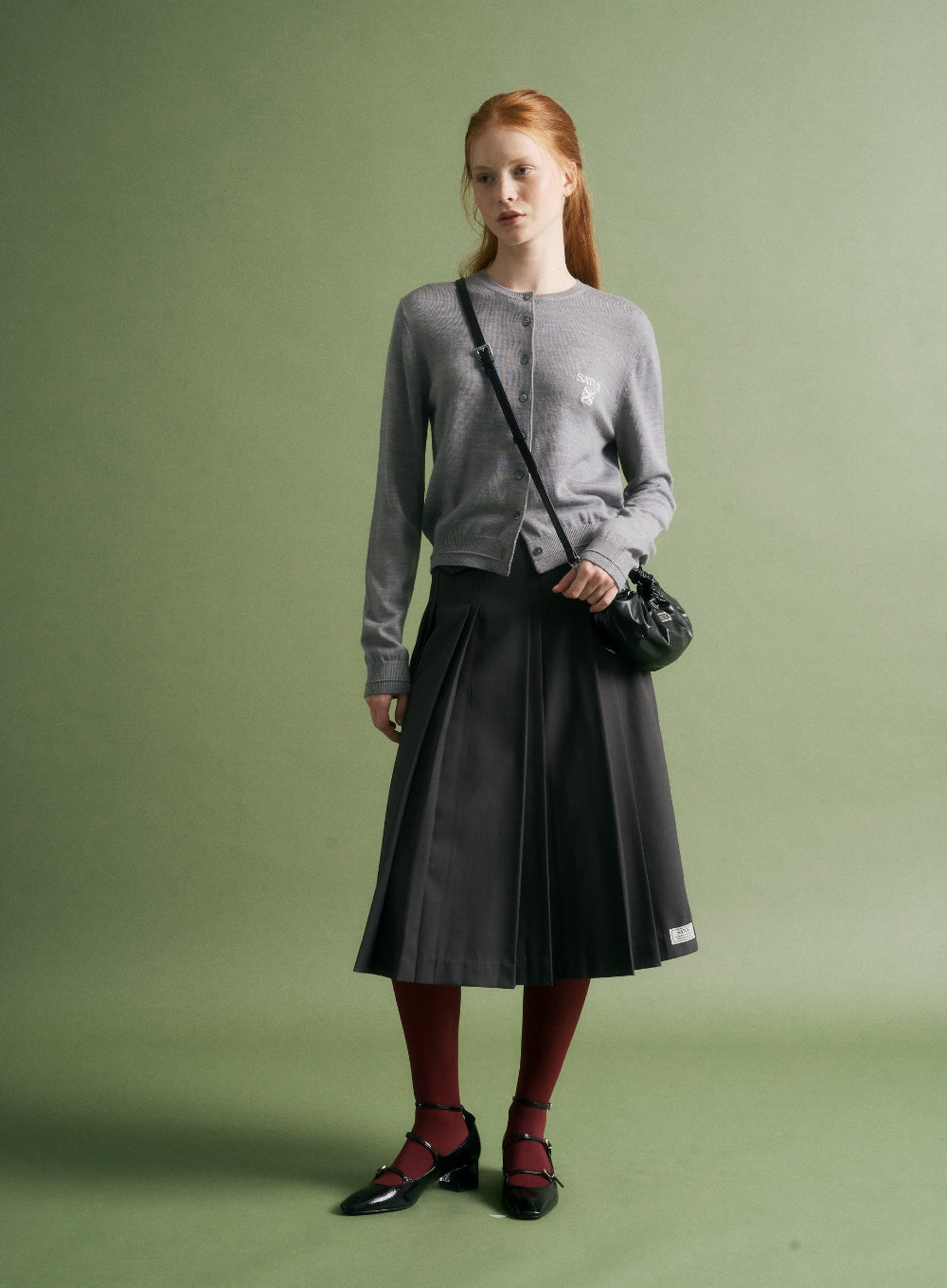 [satur] Scrunchie Mini Tote & Cross Bag - Black