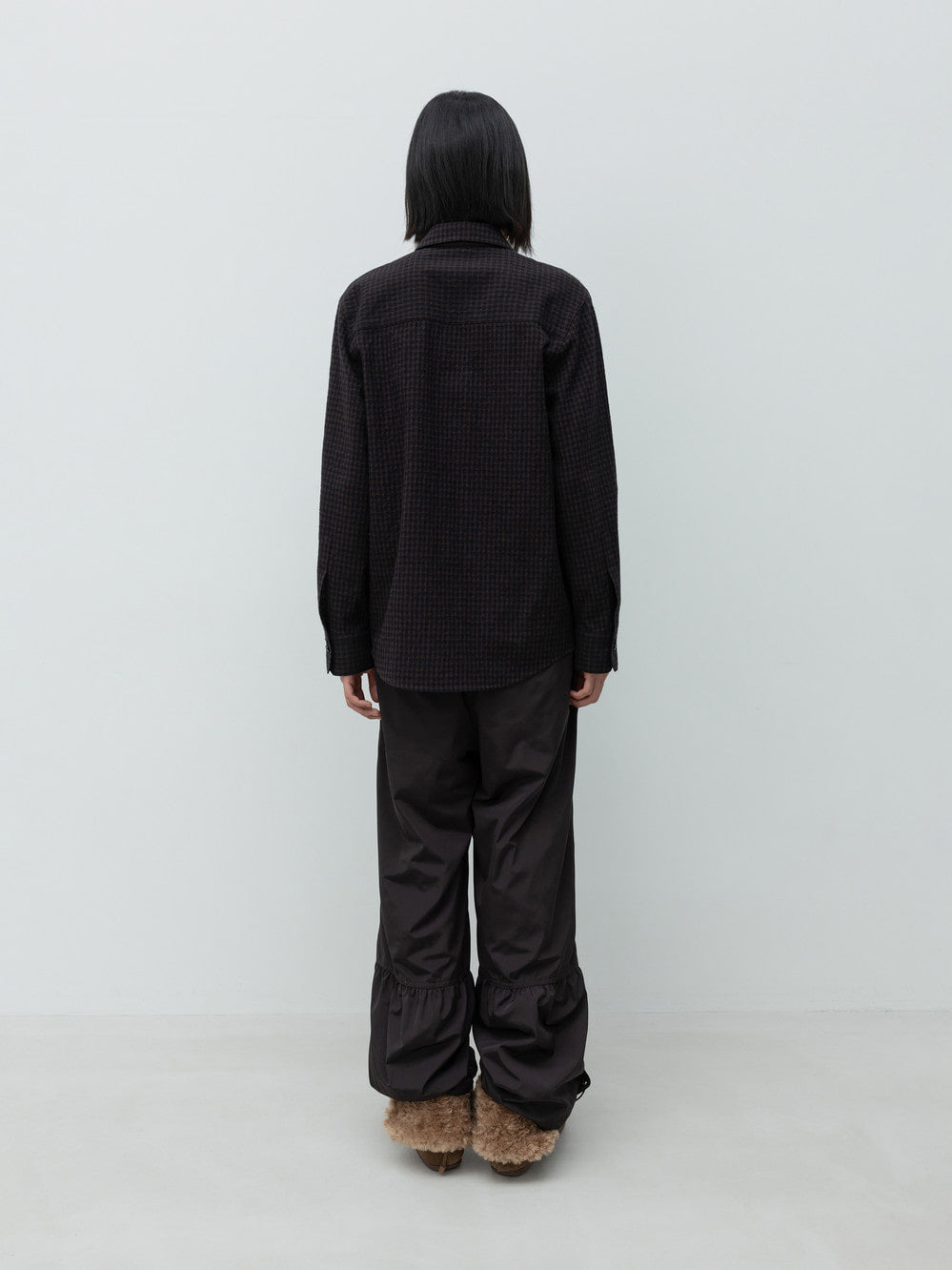 Low Classic Classic Wool Cotton Shirt Brown