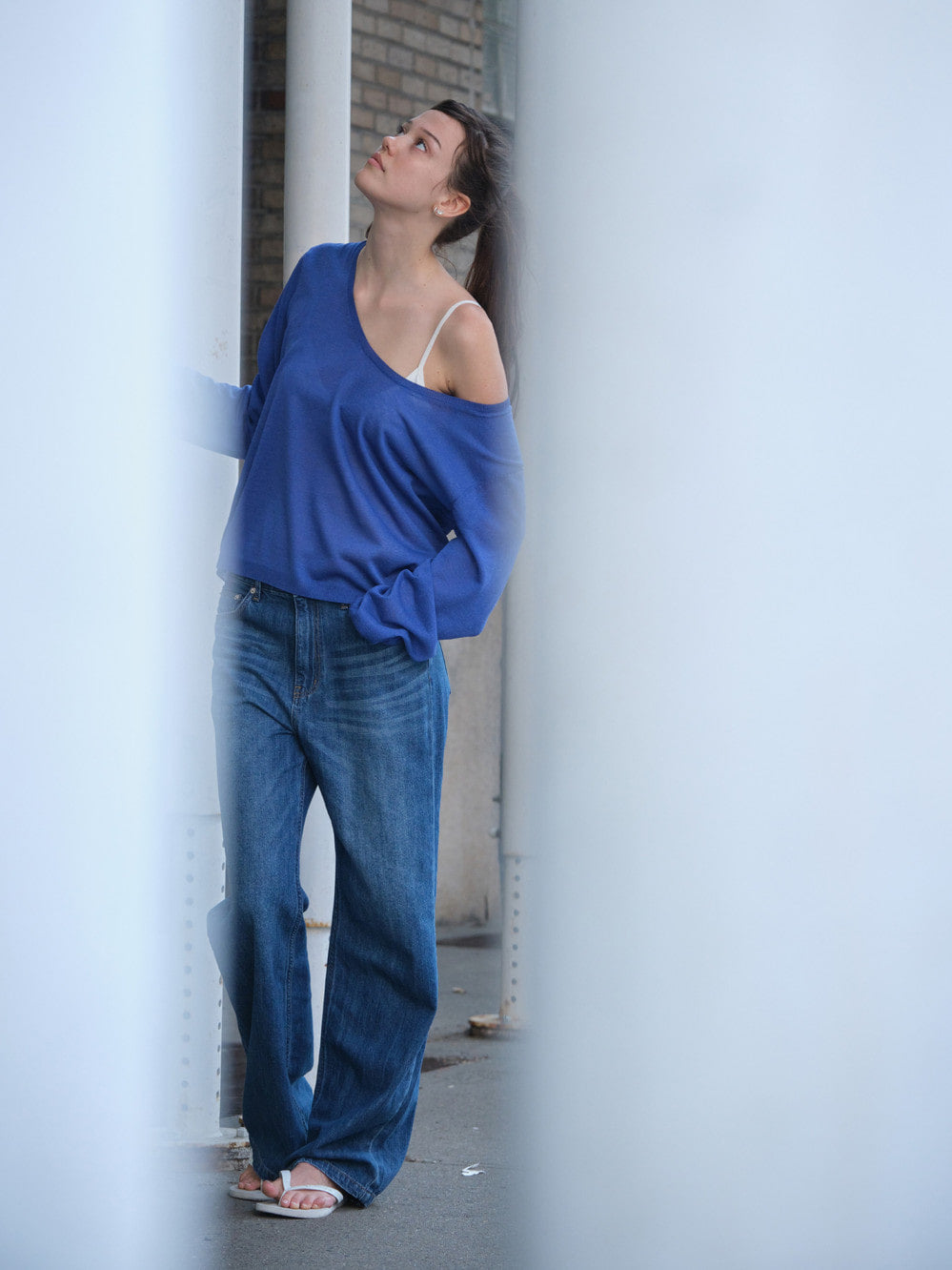 Low Classic Airy Relaxed-Fit Jeans Ocean Blue