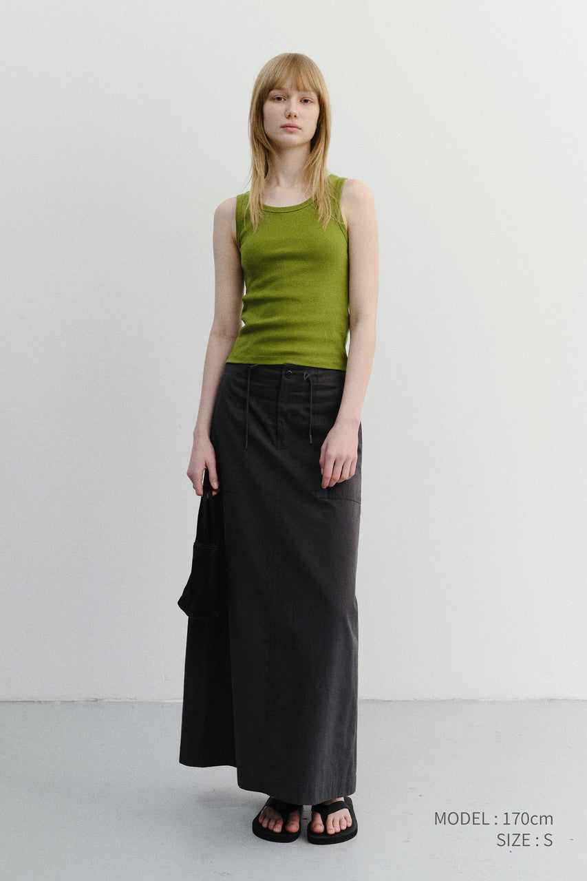 Dunst A-Line Maxi Skirt Charcoal Grey