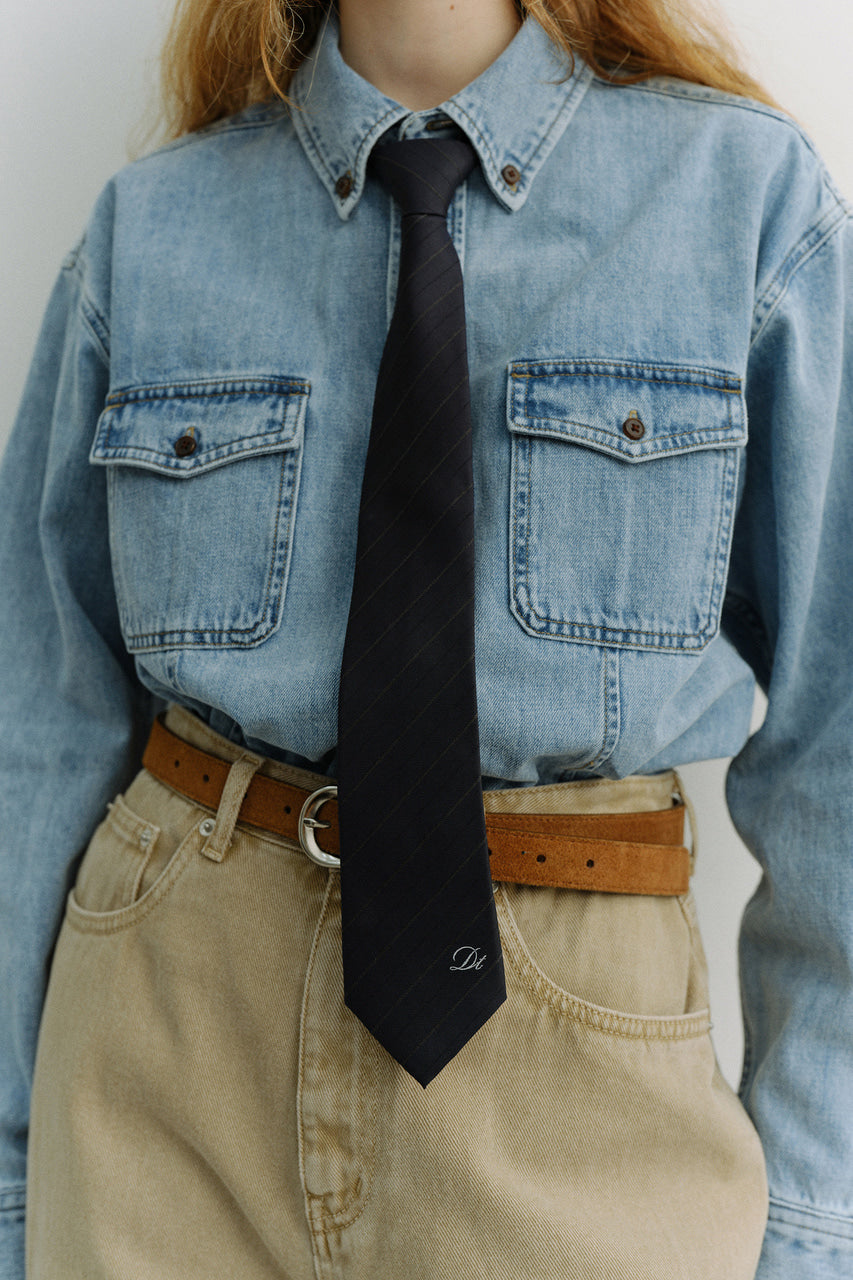Dunst Striped Tie Navy