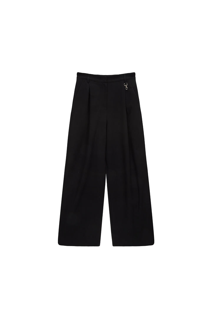 Matinkim Tuck Pocket Point Wide Pants IN Black
