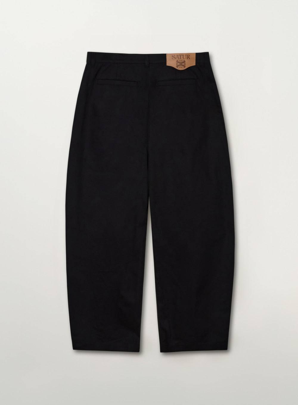 Satur Cotton Curved Pants - Black