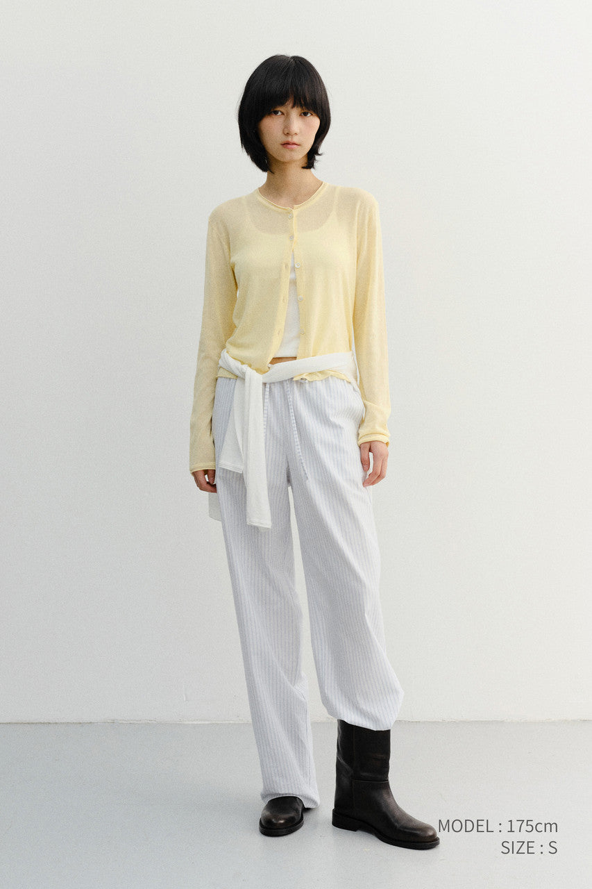 Dunst Summer Essential Crewneck Cardigan Butter
