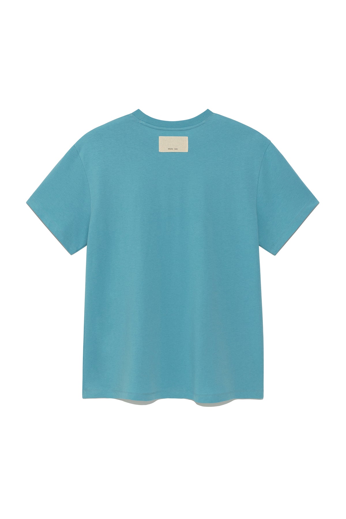 [matinkim] SWEAT PRINTING LOGO TOP FOR MEN IN TURQUOISE BLUE