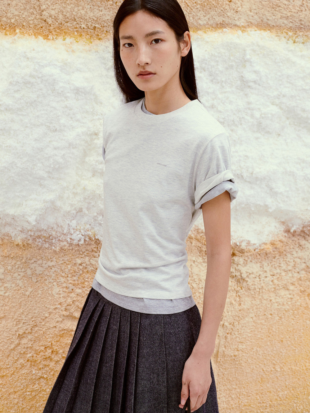 Low Classic Pipe Dream Mini T-Shirt Light Melange Grey