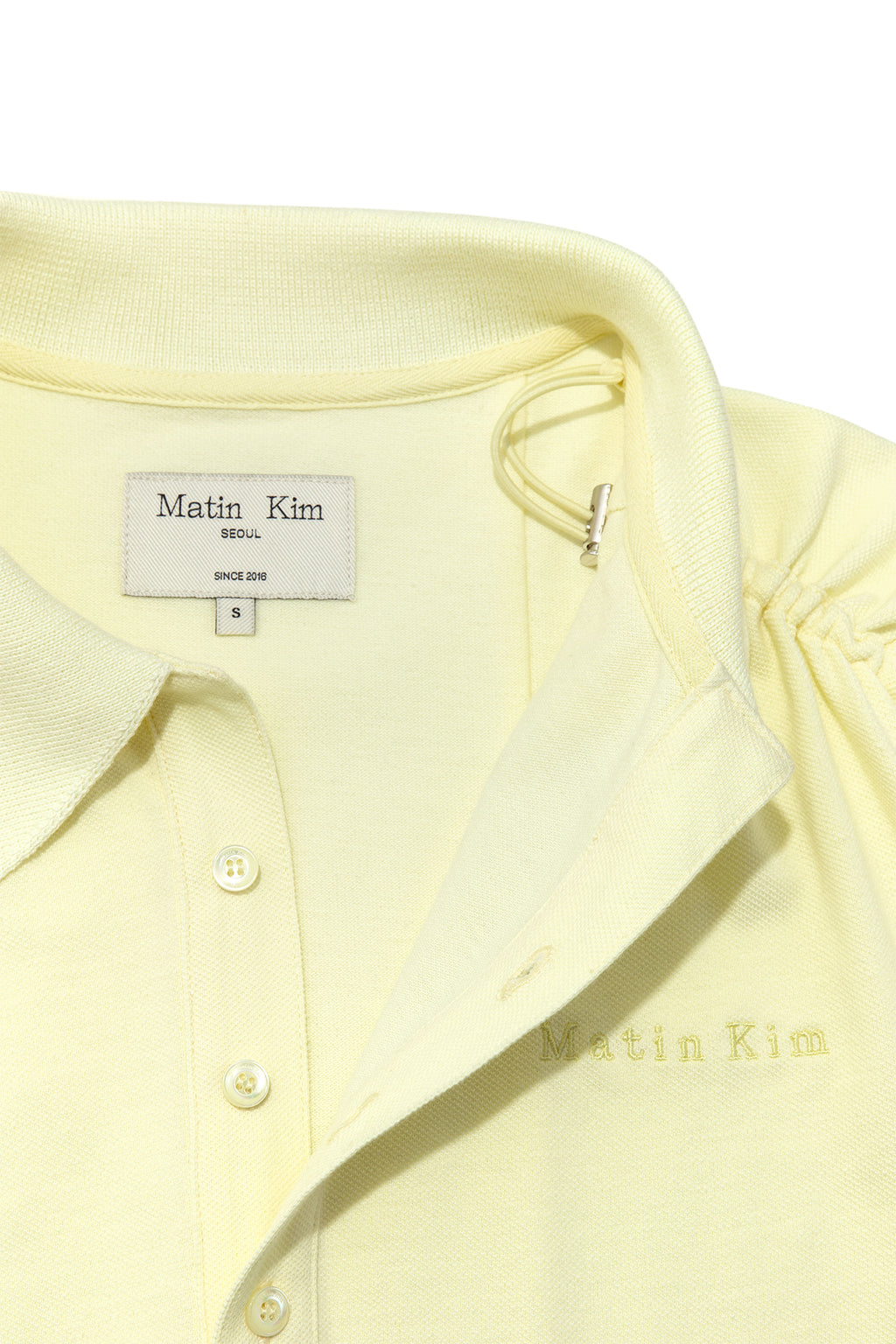 Matinkim Two Way String Point Pique Top IN Light Yellow