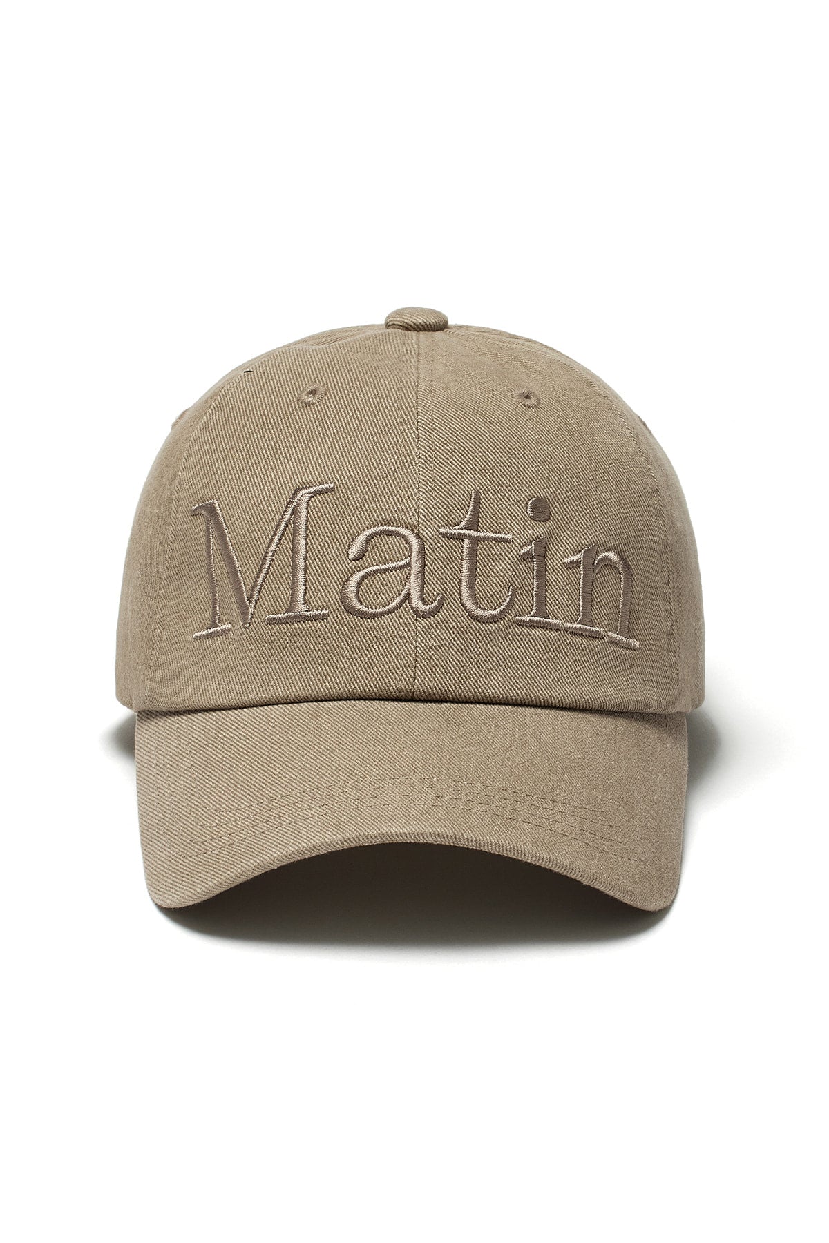 [matinkim] MATIN LOGO WASHED BALL CAP IN BEIGE