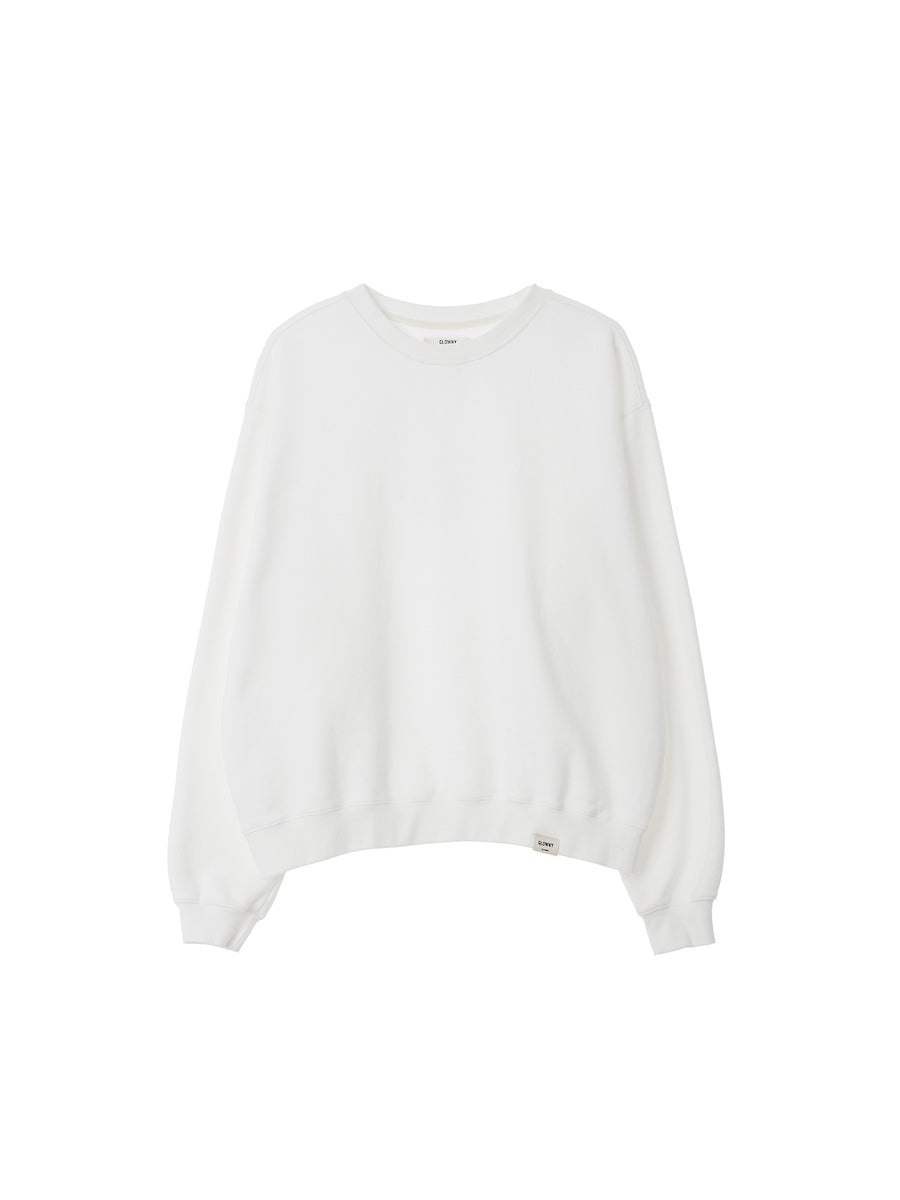 GLOWNY G Classic Washed Sweatshirts (White)