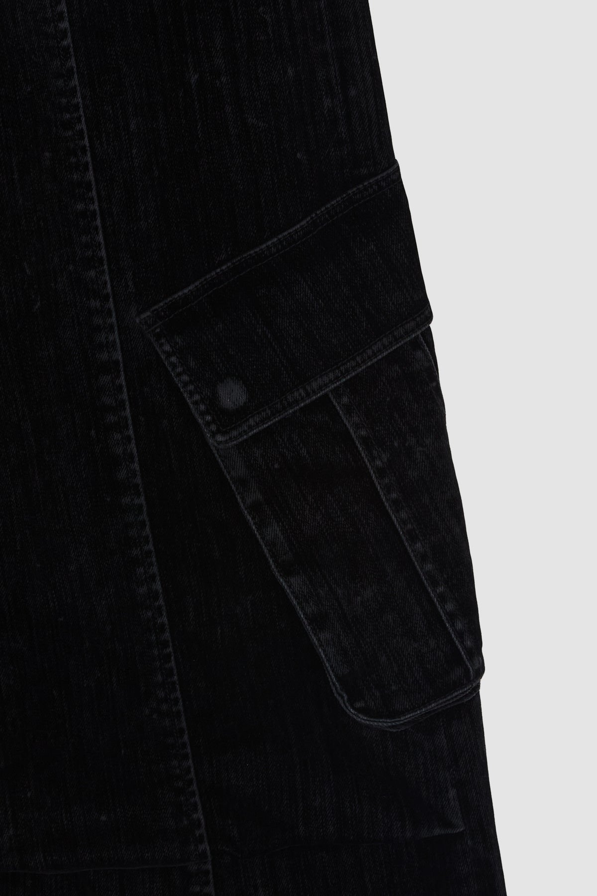 Matinkim Semi Boots Cut Velvet Denim Pants IN Black