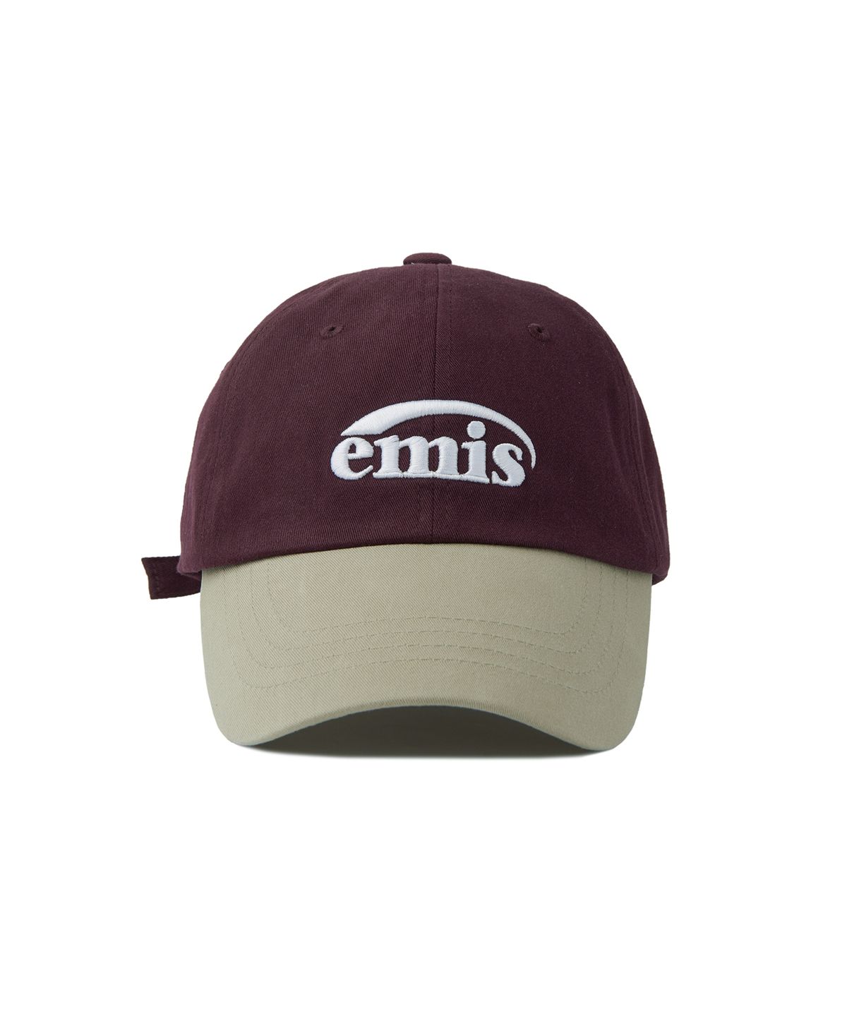 NEW LOGO MIX BALL CAP-BEIGE/WINE