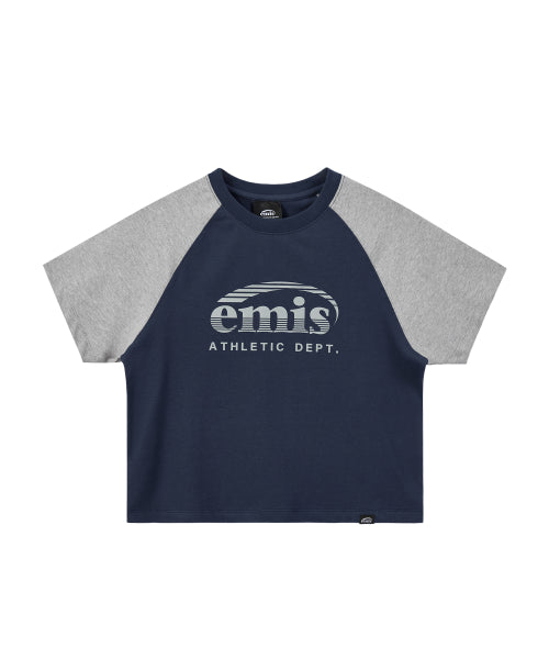 RAGLAN BABY T-SHIRT-NAVY/GRAY