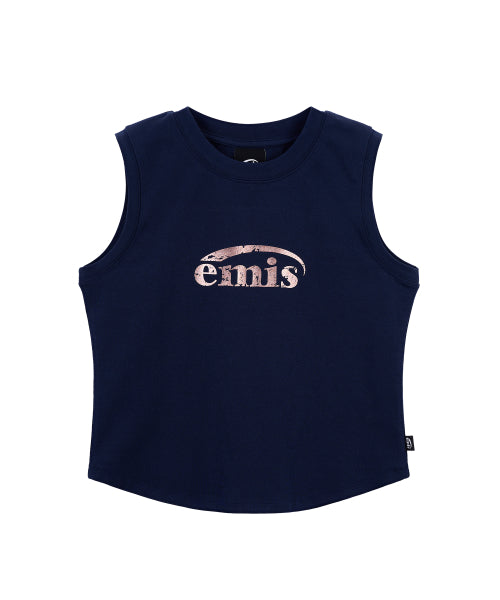 RINGER SLEEVELESS TOP-NAVY