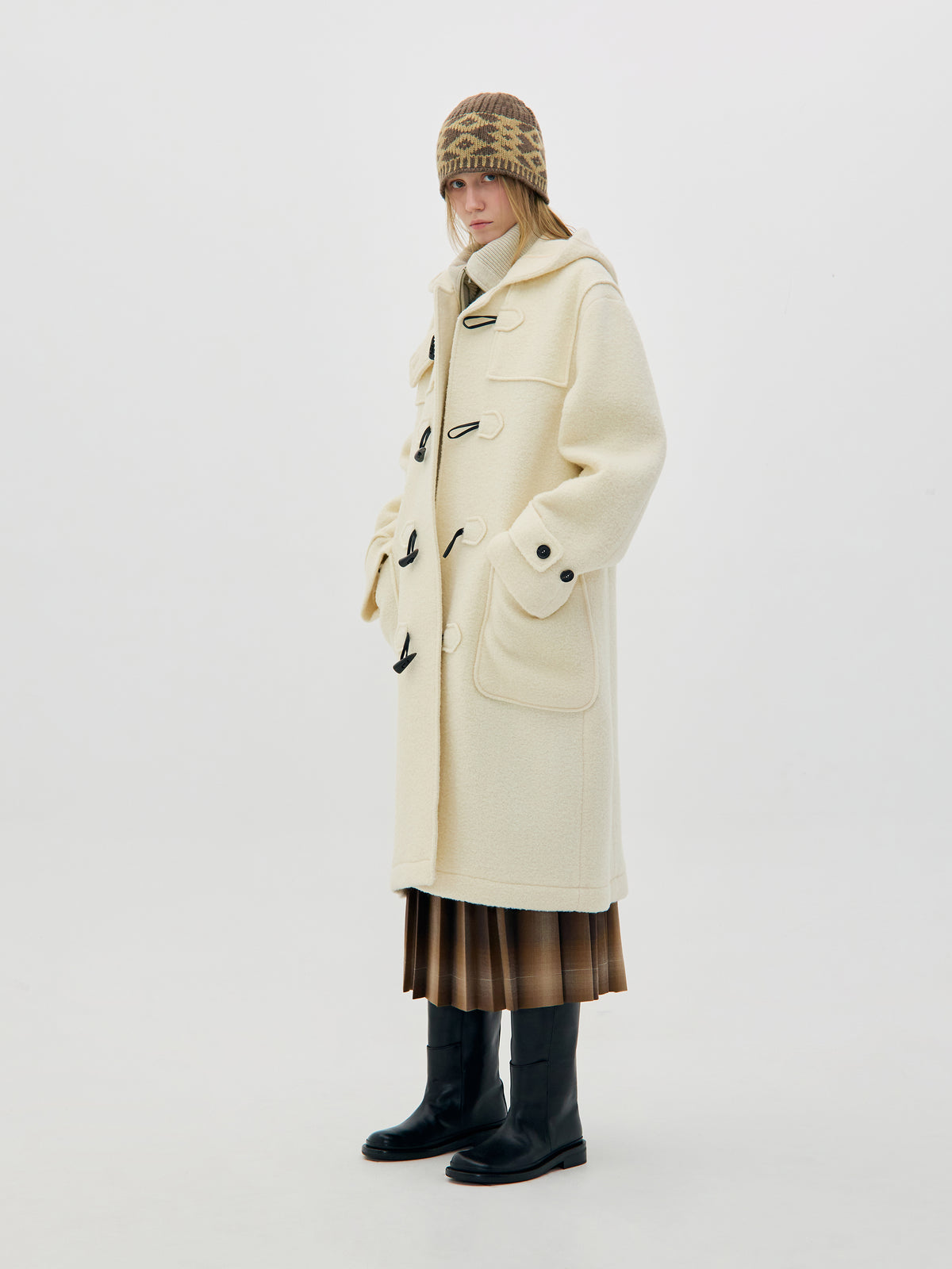 Low Classic Duffle Coat Cream