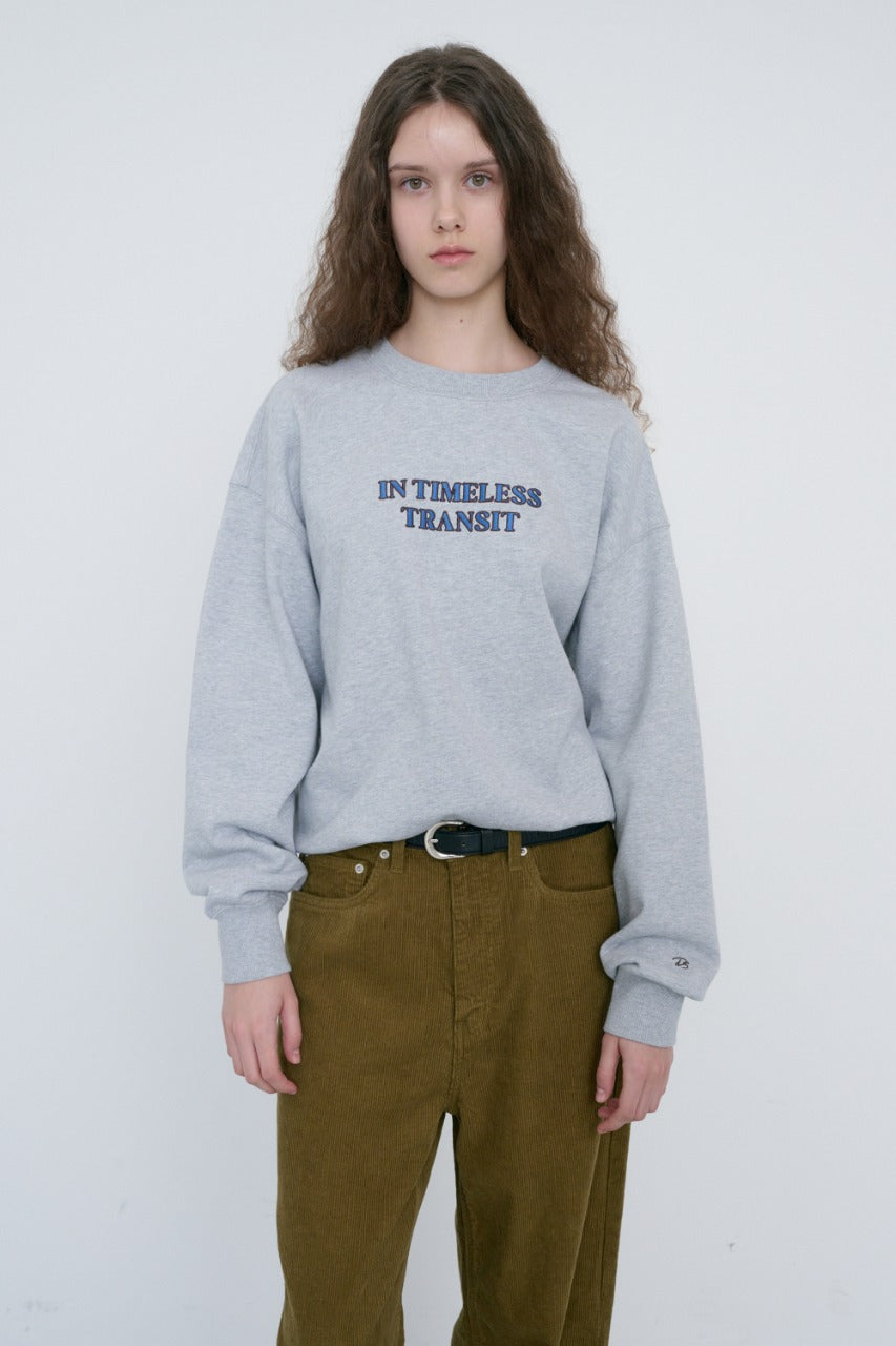 Dunst Unisex Slogan Sweatshirt Mid Melange Grey