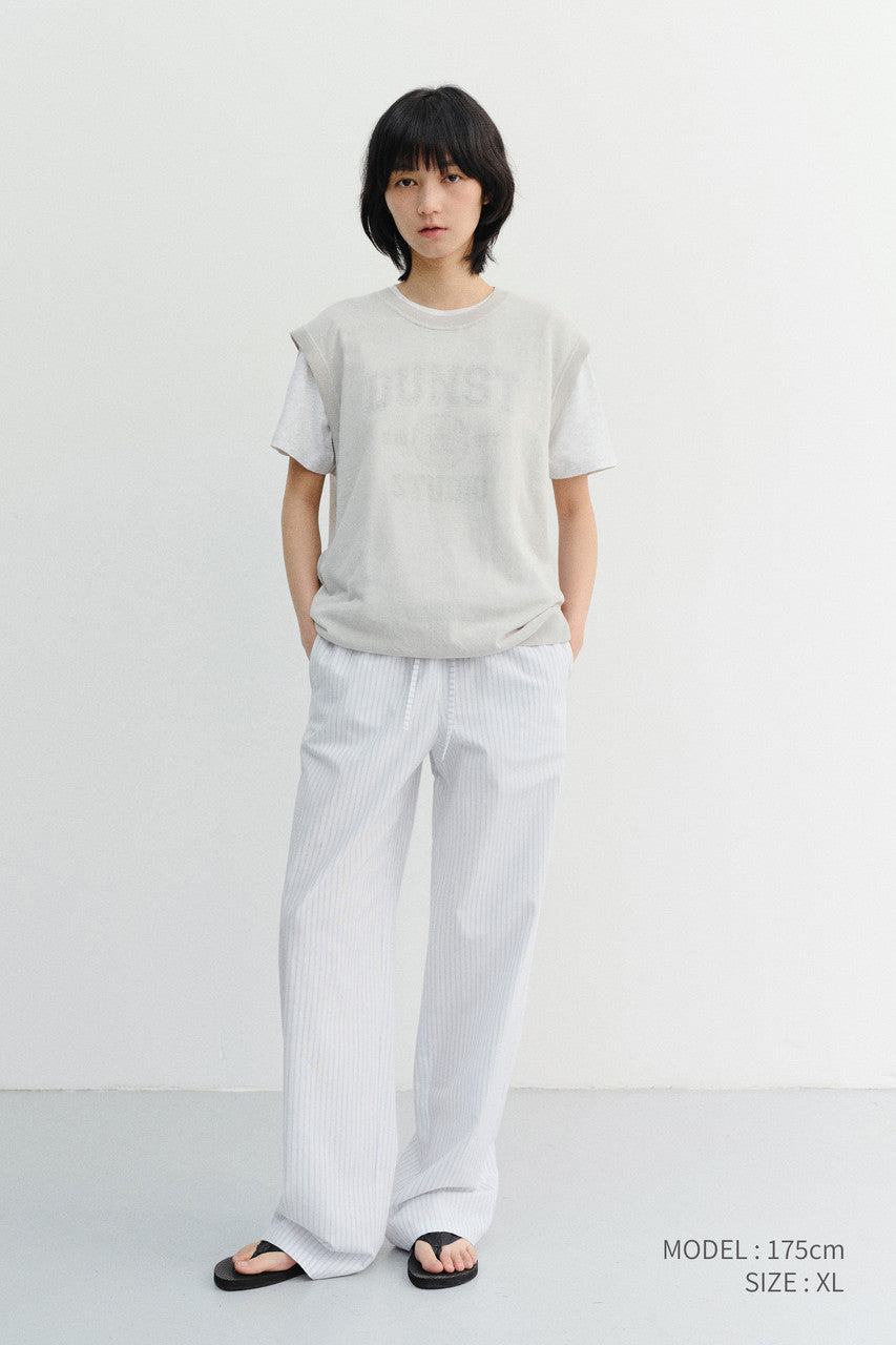 Dunst Unisex Sheer Layering Knit Vest Light Grey