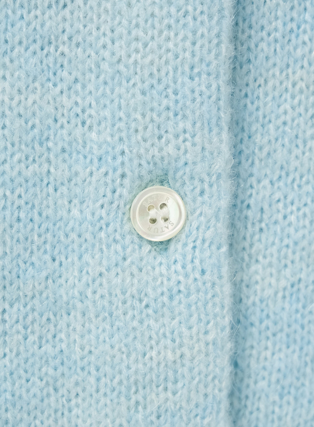 [satur] (W) Nordic Reverse Knit Cardigan - Sky Blue