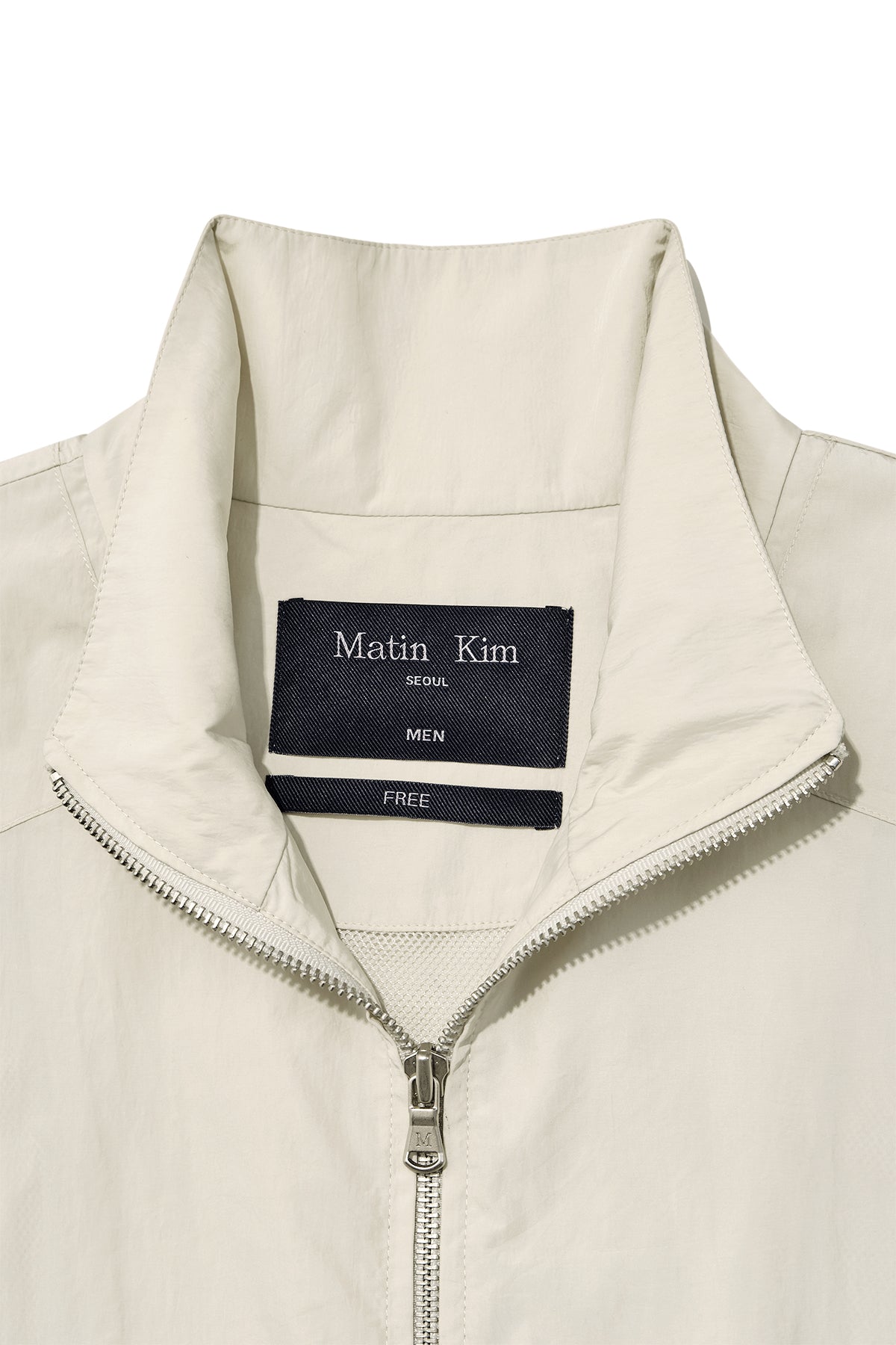 Matinkim Oversize Nylon Light Jumper For Men IN Light Beige