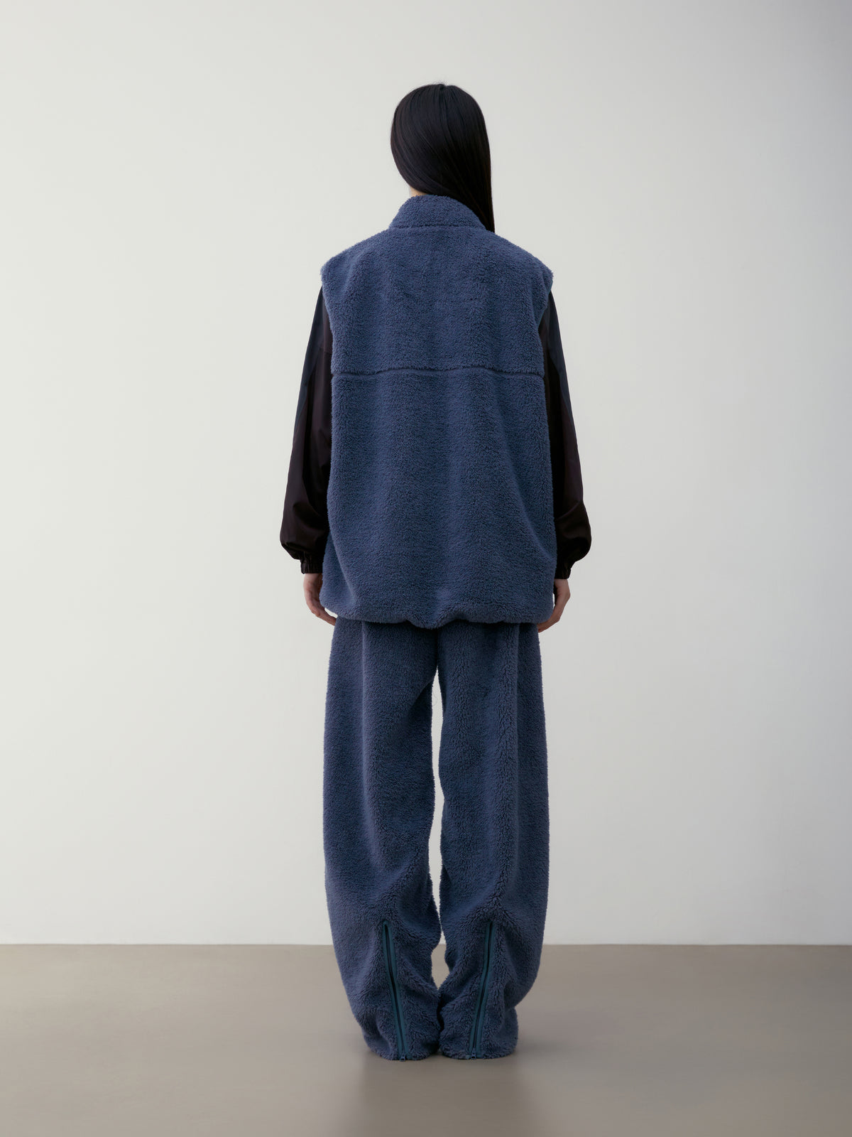 Low Classic Fleece Banding Pants Blue Green