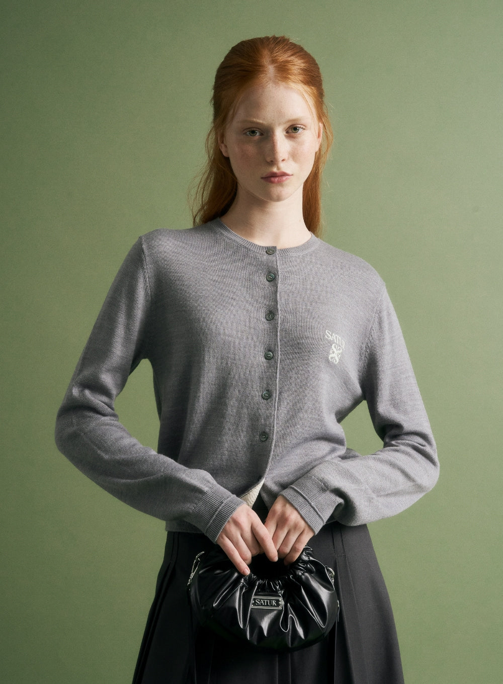 [satur] Scrunchie Mini Tote & Cross Bag - Black