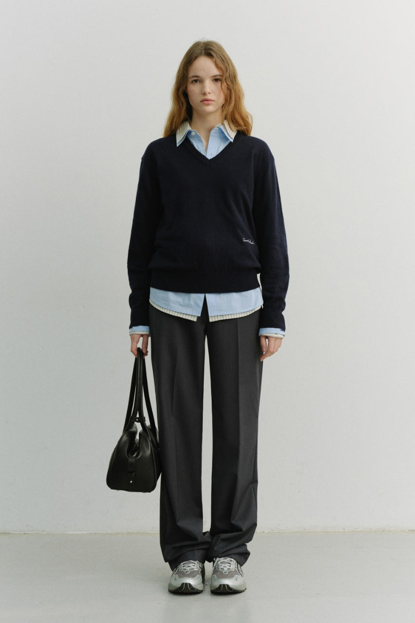 Dunst Straight Slacks Charcoal Grey