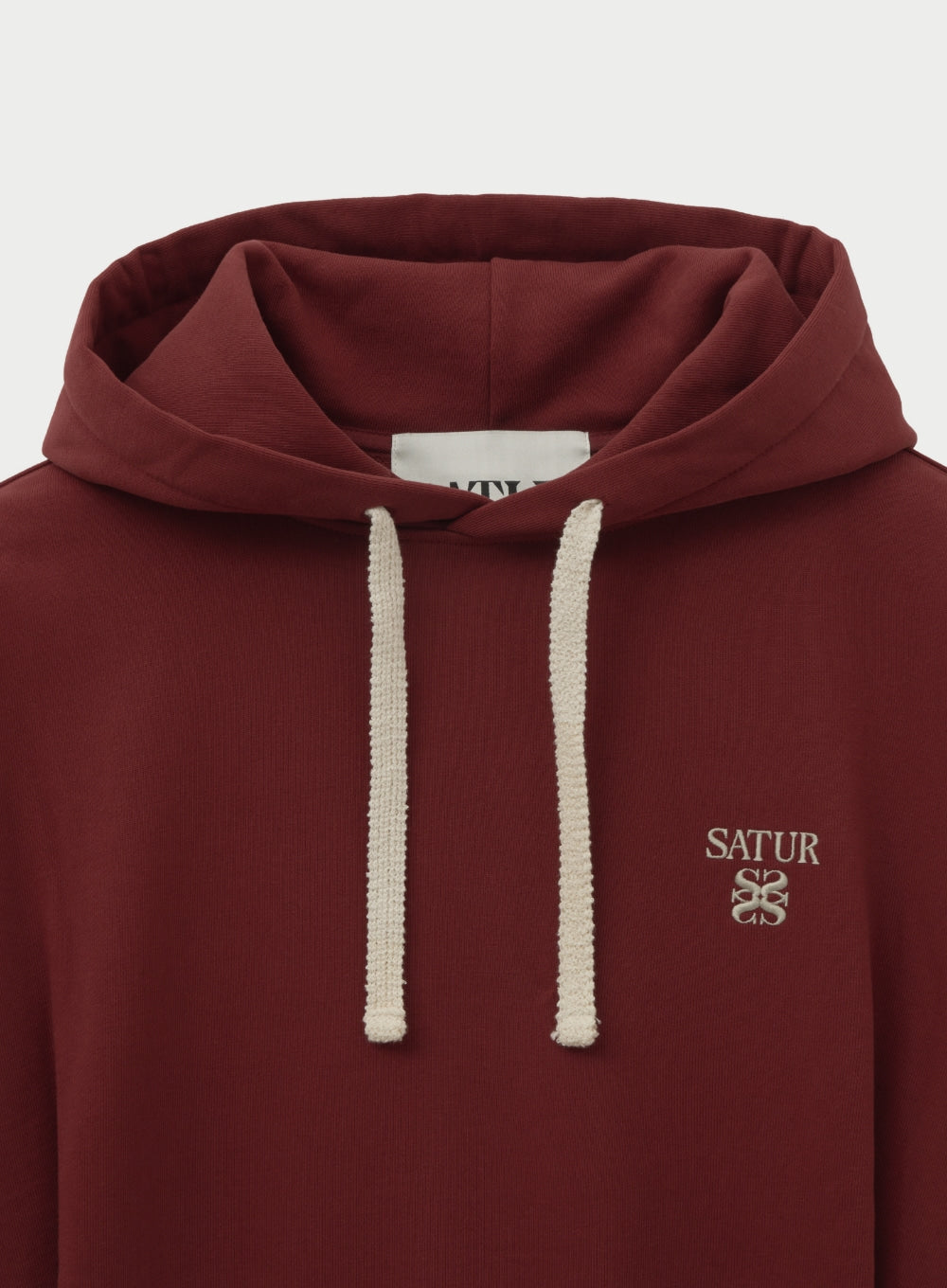 [satur] Apero Loose Fit Tuck Pocket Hoodie - Burgundy