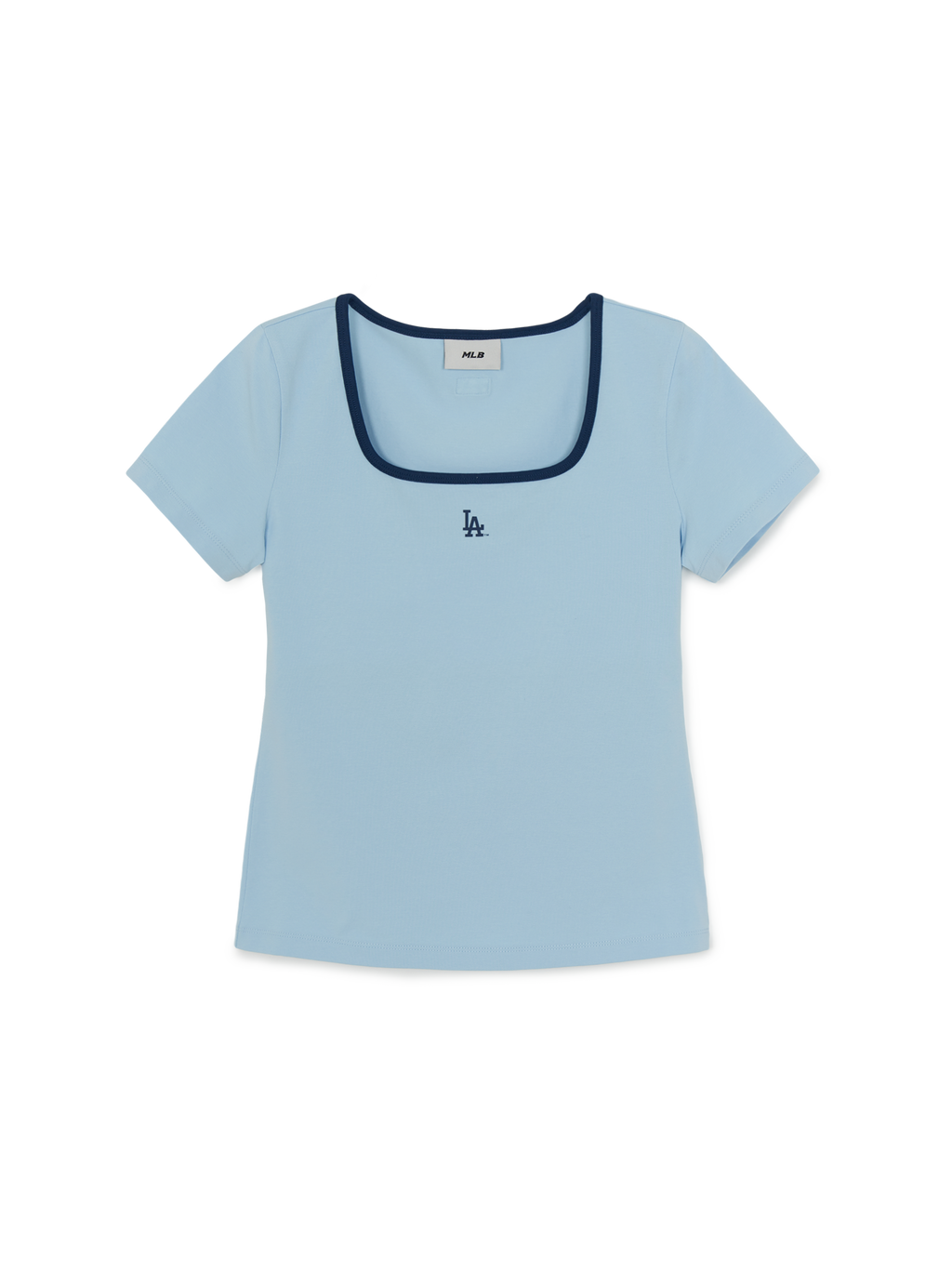 MLB Korea Women's Basic Square Neck Slim Fit T-shirt