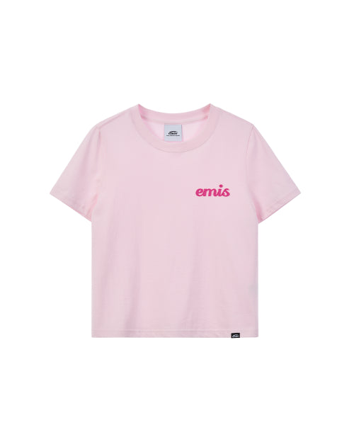 (WOMENS) APPLIQUE T-SHIRT-PINK