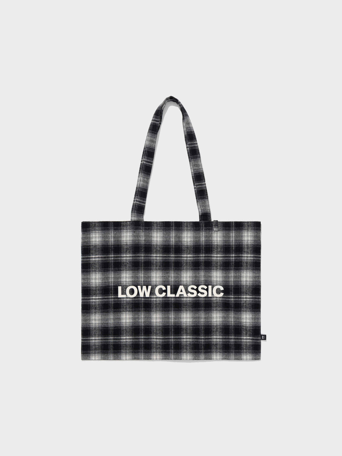 Low Classic Lc Flannel Checked Logo Midi Bag Black