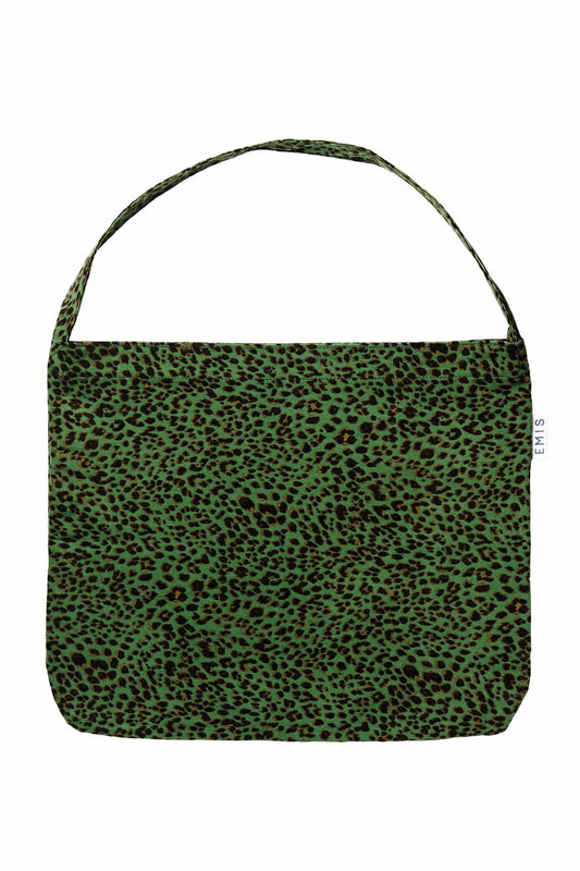 22Y LEOPARD CORDUROY ECO BAG-GREEN
