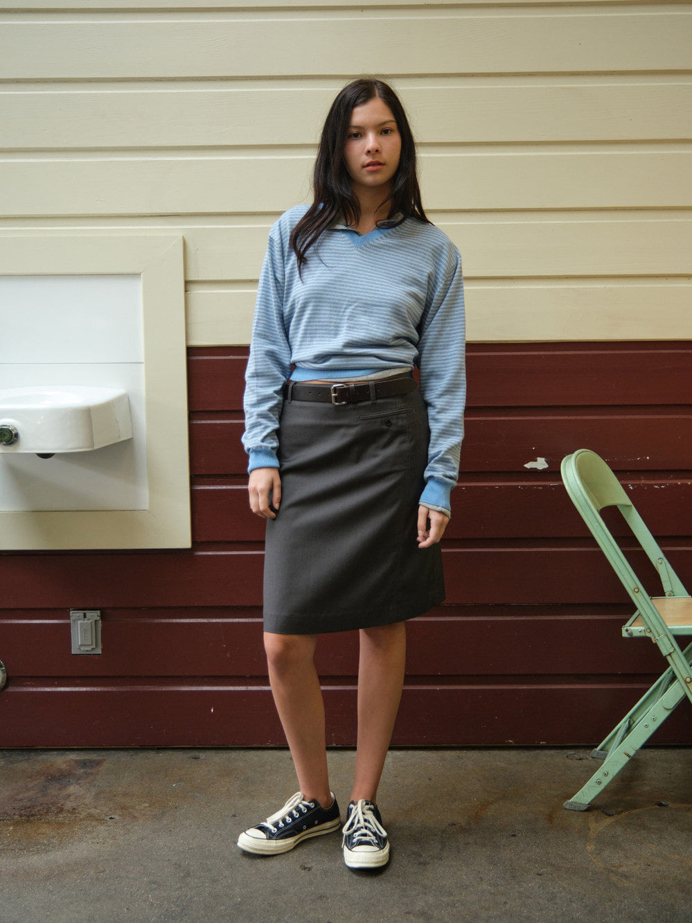 Low Classic Leather Belt Brown