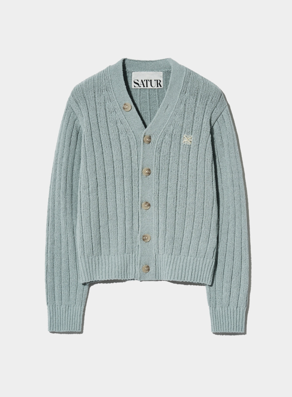 [satur] (W) Faro Over Size Boucle Cardigan - Jade Mint
