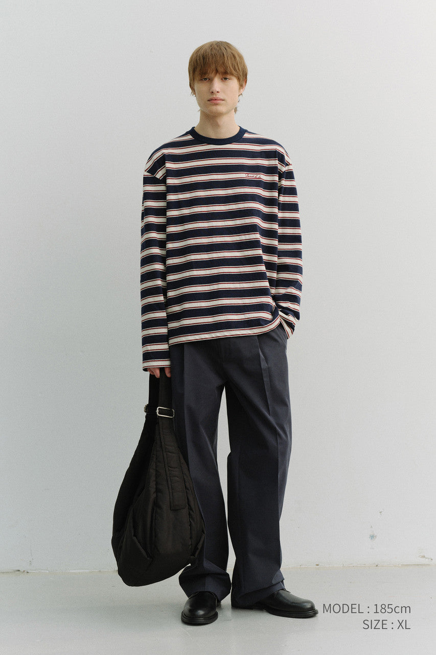 Dunst Unisex Striped T-Shirt Navy Stripe
