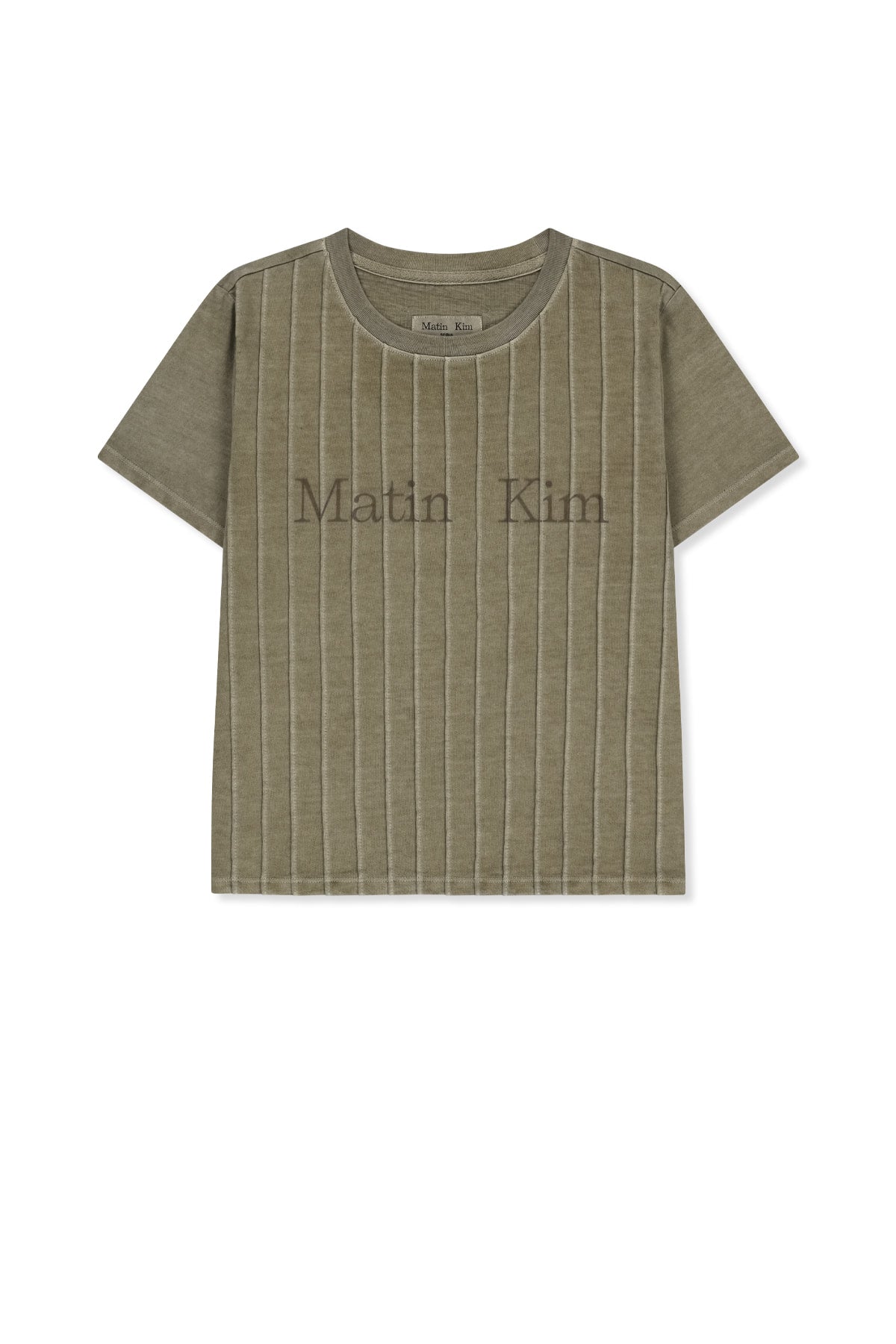 Matinkim Washed Logo Full Pintuck Top IN Beige