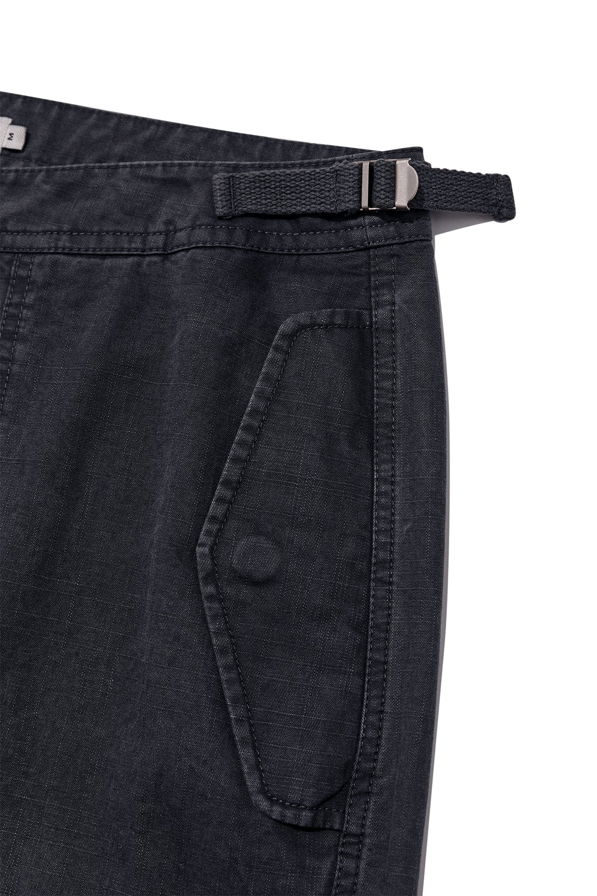 Matinkim Patch Point Washed Cotton Pants IN Charcoal